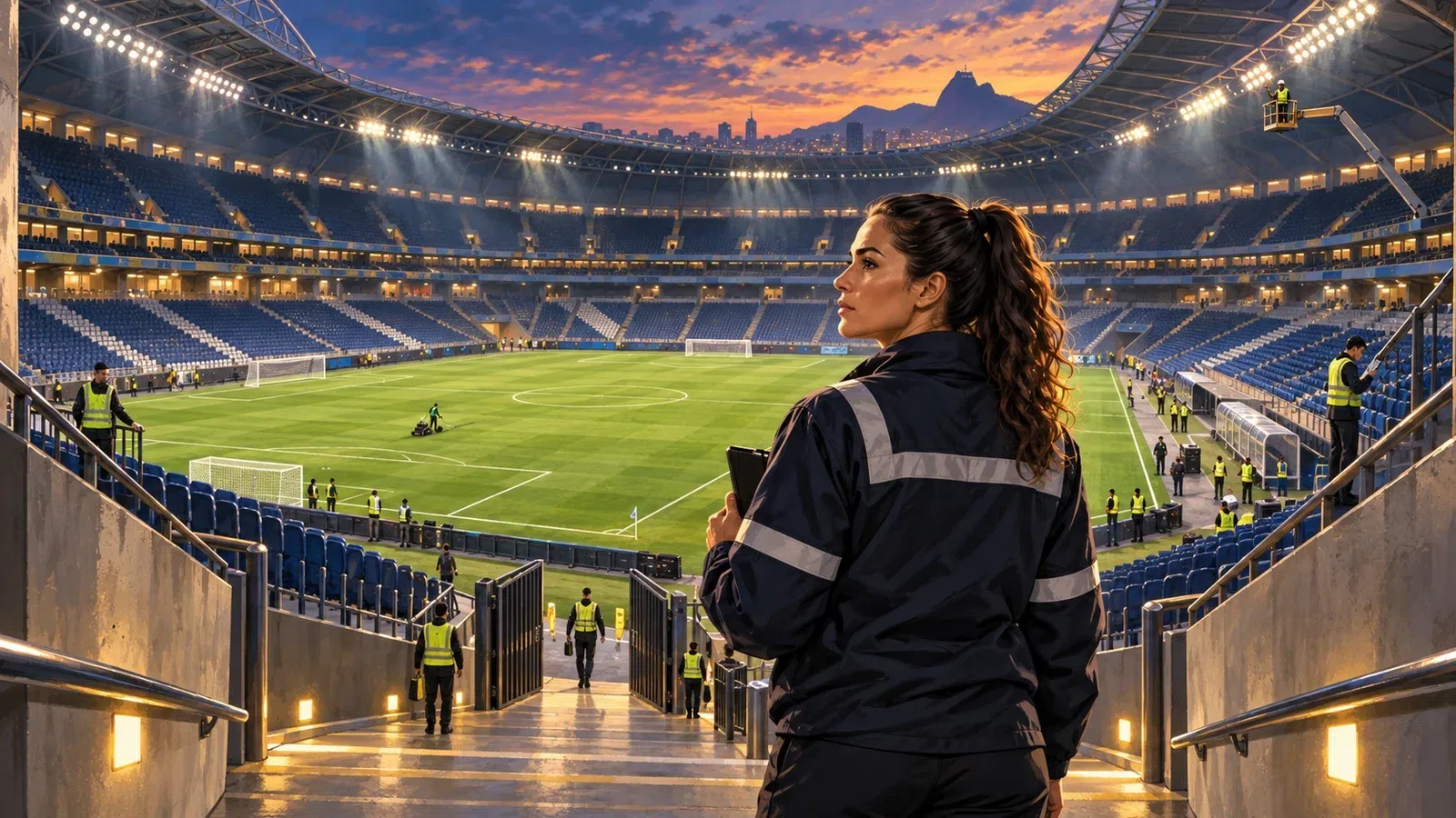 Como são escolhidos os estádios para partidas de futebol feminino